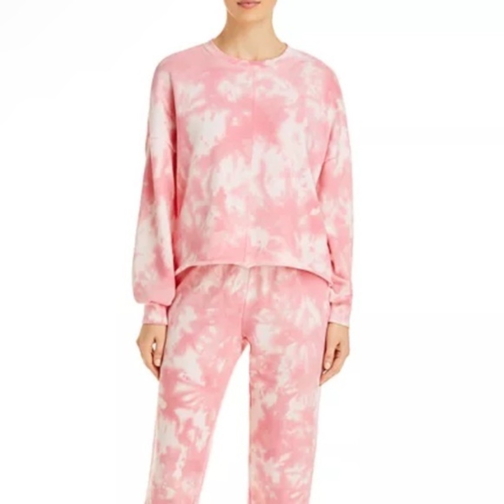 AQUA Pink Tie-Dyed Sweatshirt